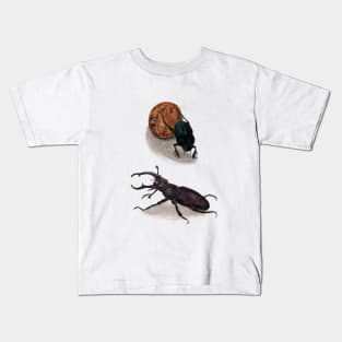 Stag beetle & Sacred scarab Kids T-Shirt